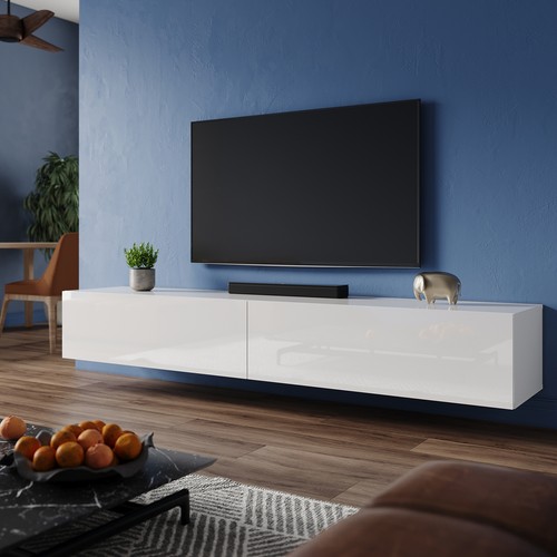 200cm white floating - white,