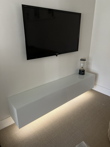 Bespoke made floating unit - tv,