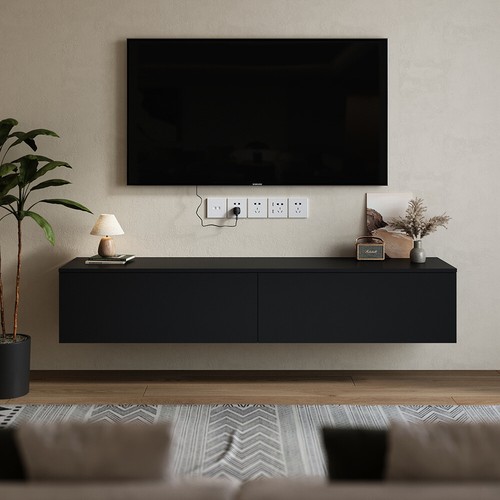 160cm black floating - floating, tv