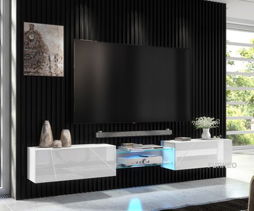 White floating cabinet - floating,