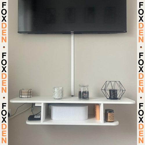 White floating unit stand - floating,
