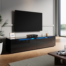 High Gloss Black Floating TV